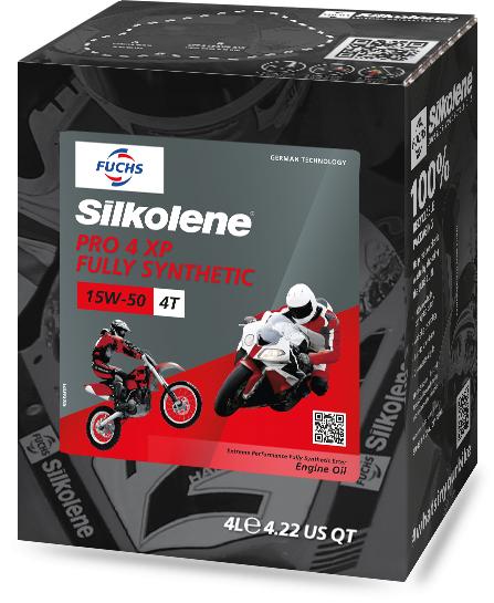 Silkolene 15W50 Pro 4 XP Fully Synthetic 4T Motorcycle Engine Oil 4 litre