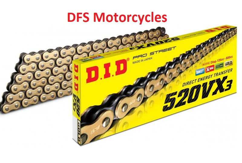 DID ZVMX Heavy Duty X-Ring 525 Pitch (GOLD) – DFS Motorcycles