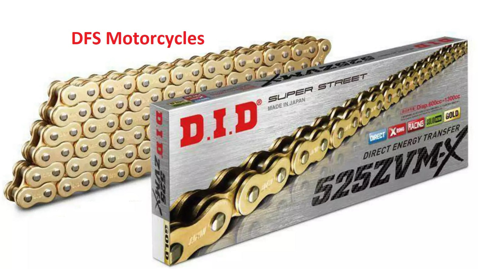 DID ZVMX Heavy Duty X-Ring 525 Pitch (GOLD) – DFS Motorcycles
