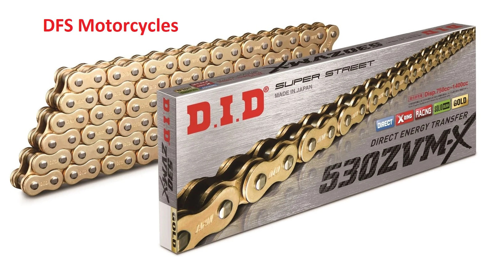 DID ZVMX Heavy Duty X-Ring 530 Pitch (GOLD)