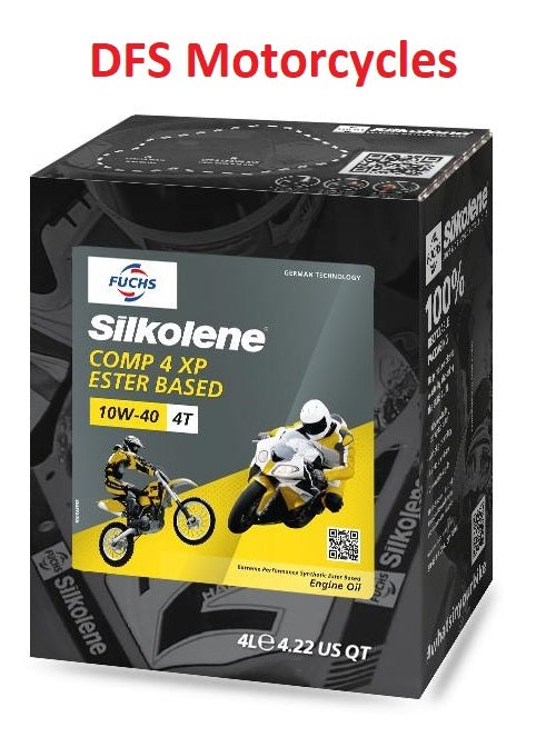 Silkolene Comp 4 10W40 Ester Based Motorcycle Engine Oil 4 Litre
