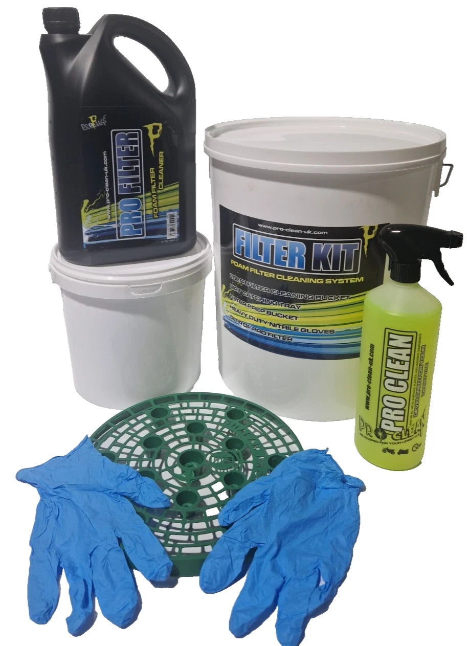 Pro Clean Foam Air Filter Cleaning Kit + 1 Litre Pro Clean Bike Wash