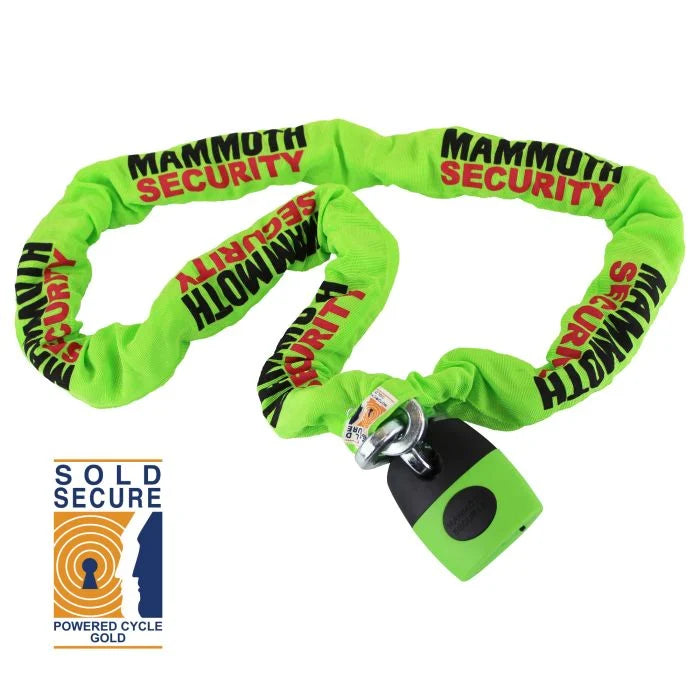 Mammoth Sold Secure Gold Approved 12mm x 1.8m Square Chain With Shackle Lock RRP £99.99