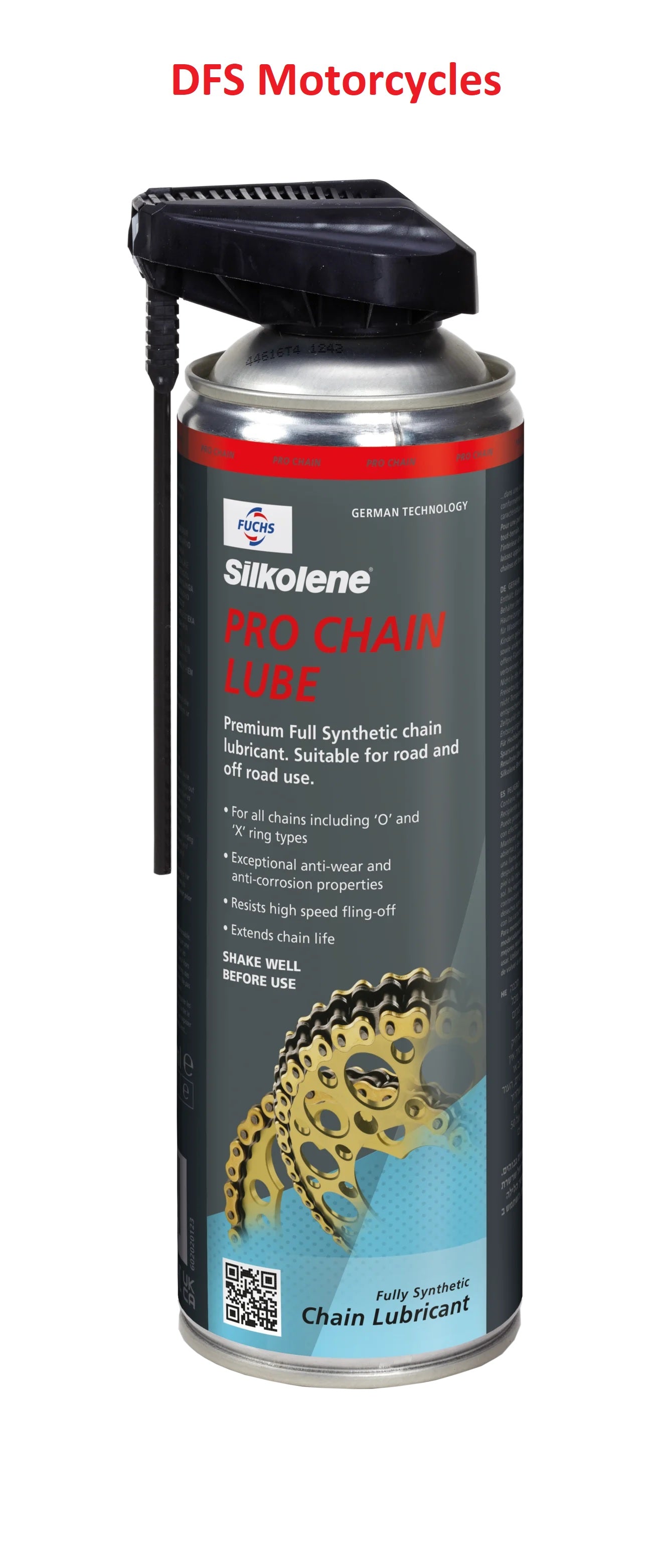 Fuchs Silkolene Pro Chain - 100% Synthetic Racing Motorcycle Chain Lube 500ml