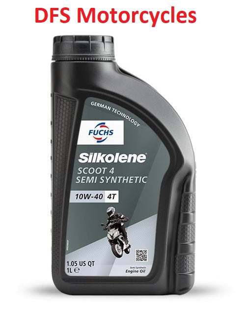 Silkolene SCOOT 4 Semi-Synthetic 4-Stroke 10W40 4T Engine Oil 1 LITRE